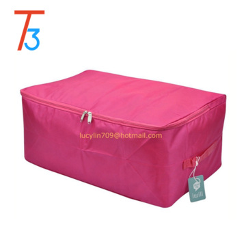 Canvas polyester oxford washable quilt clothes storage bag