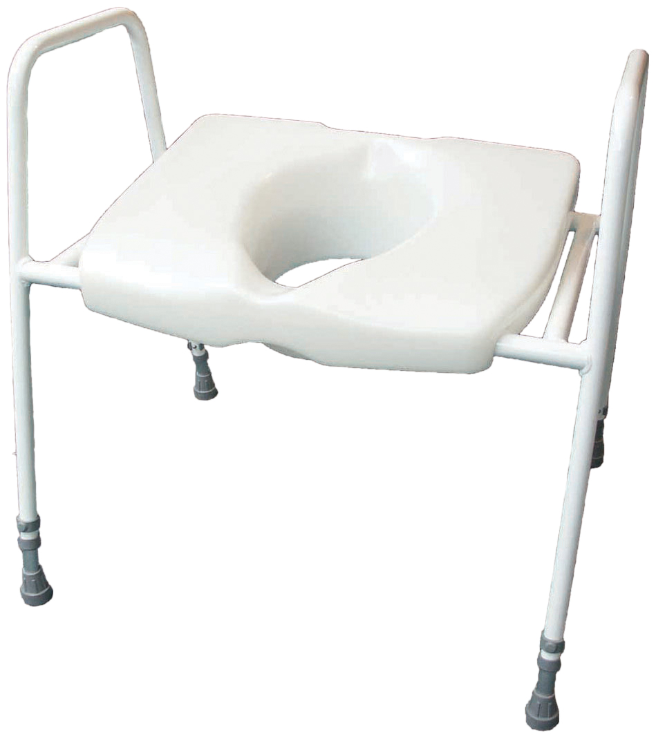 Raised toilet seat and frame