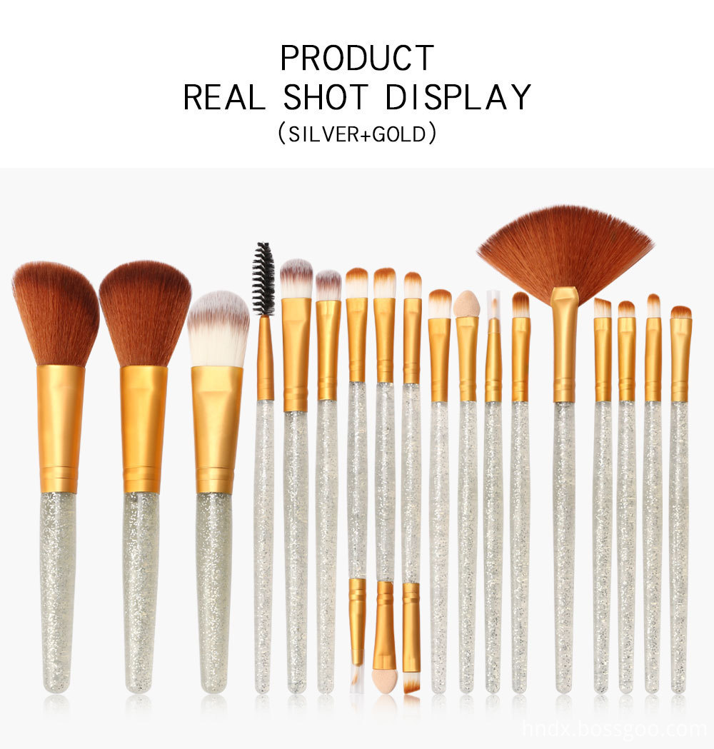 Crystal Handle Makeup Brushes Set