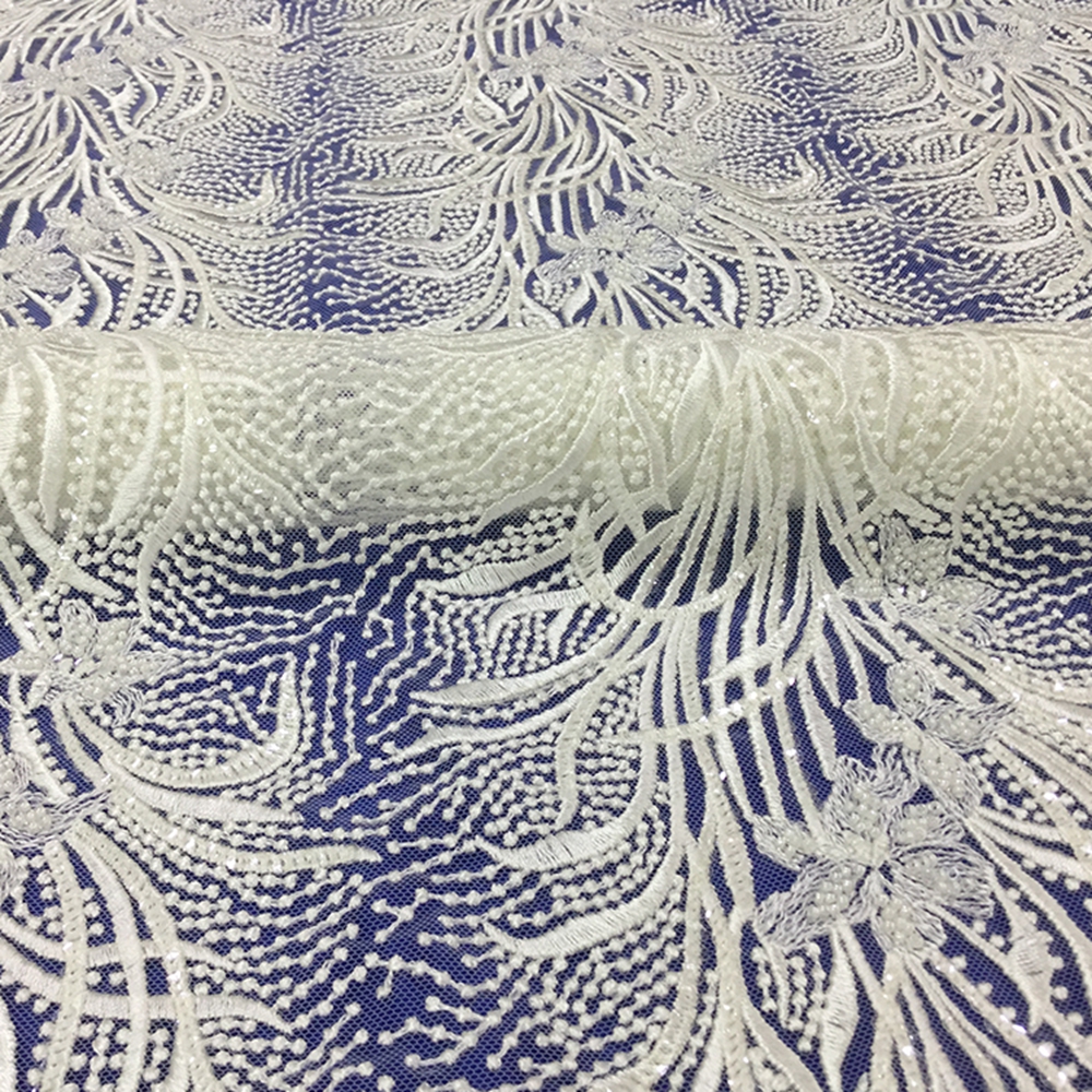 High Quality Heavy Beaded Embroidered Lace