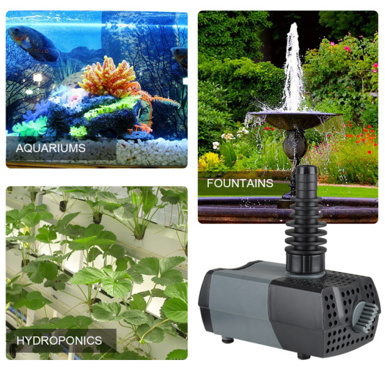 Heto 184GPH/700L/H,10W submersible water pump,aquarium submersible pump for Fish Tank , Pond, Irrigation,Waterfall