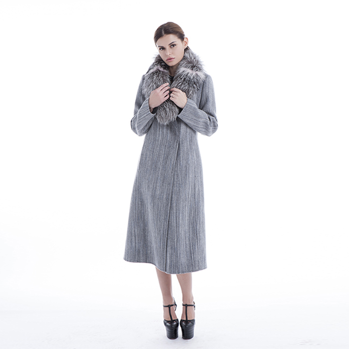 Fashionable grey winter outwear