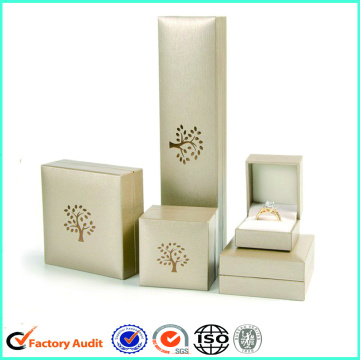 Custom Logo Ring Box With Velvet Flocking