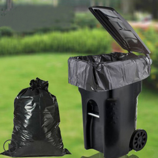 Heavy duty biodegradable black rubbish plastic garbage bag