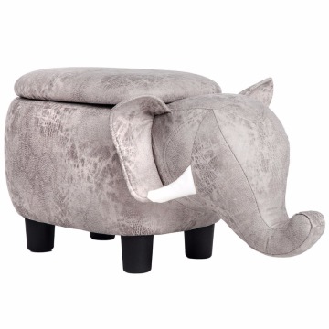 Animal Elephant shaped kids storage stool for living room furniture