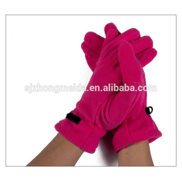 custom unisex high quality red fleece gloves