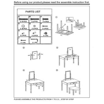 Wood Cabinet Makeup Cardboard Dresser With Chair And Mirror Dresser