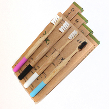 4 pack organic bamboo toothbrush with private label