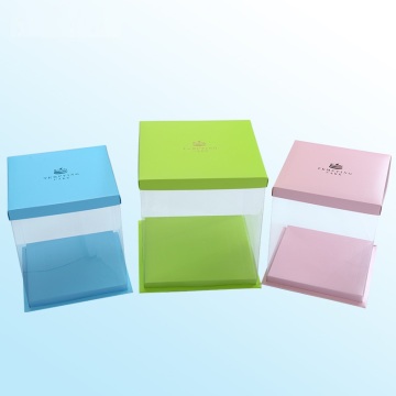 Plastic clear cake box design