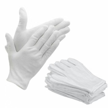 Washable Electronic and Precision Parts Operations White Cotton Gloves
