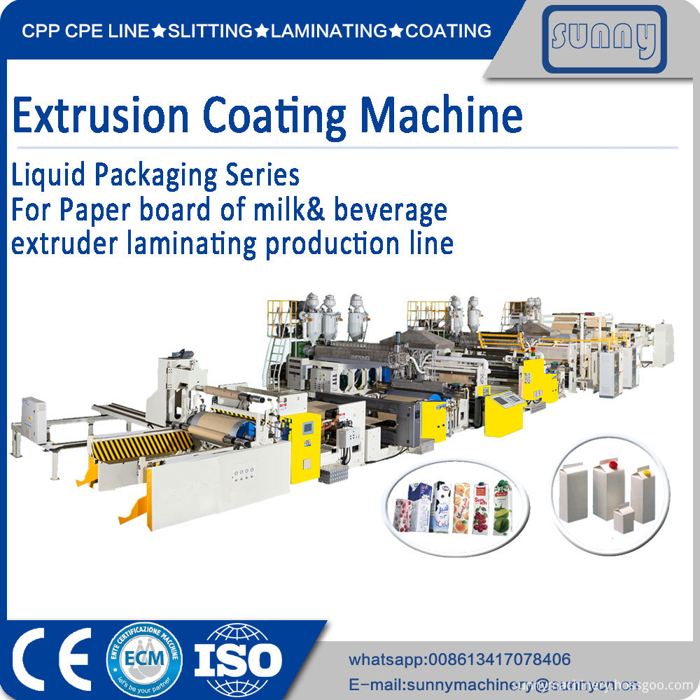 Paper Board Of Milk Beverage Extruder Laminating Production Line