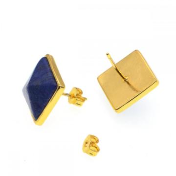Lapis lazuli lucky Stone Earrings Stud