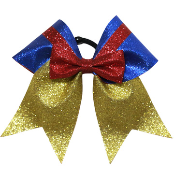 Glittery snow white cheer leading bows