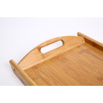 Rectangle Bamboo serving tray with Handles Trays for Coffee Tea Eating