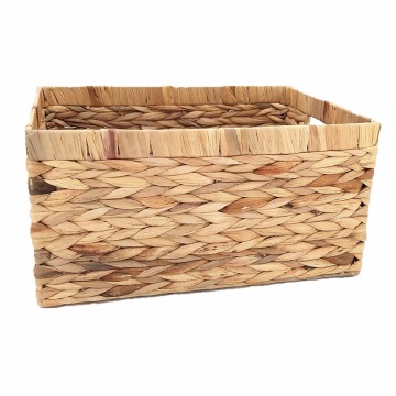 Natural Water Hyacinth Storage Bins Rectangular Basket