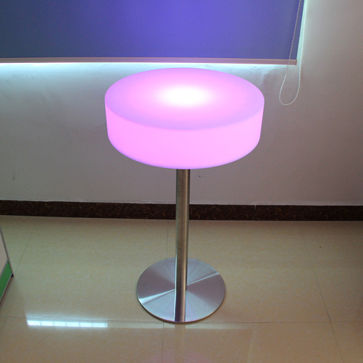 Illuminated Plastic Furniture Glowing Led Round Table