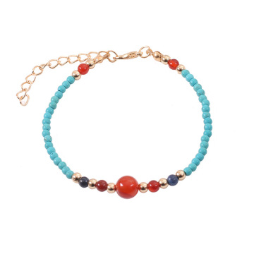 3MM Round Beads Turquoise Gemstone Chakra Bracelet for women Men