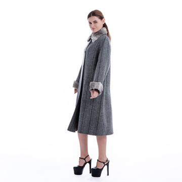 New model cashmere overcoat with plush