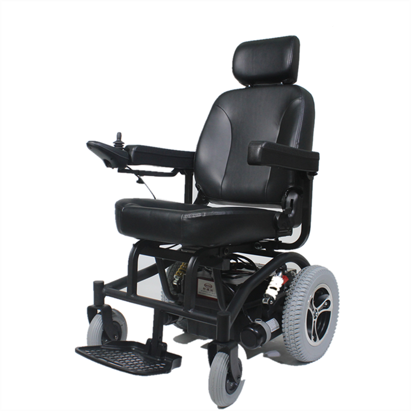 Wheelchair with shock absorber seat