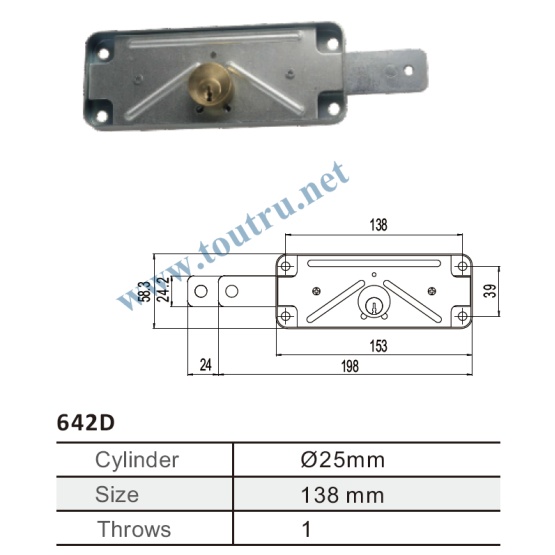 642D roller shutter garage door lock