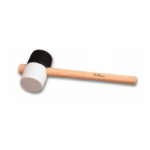 Black white rubber hammer wooden handle  24oz