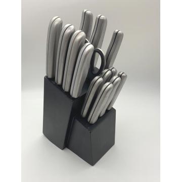 15pcs stainless steel handle knife set