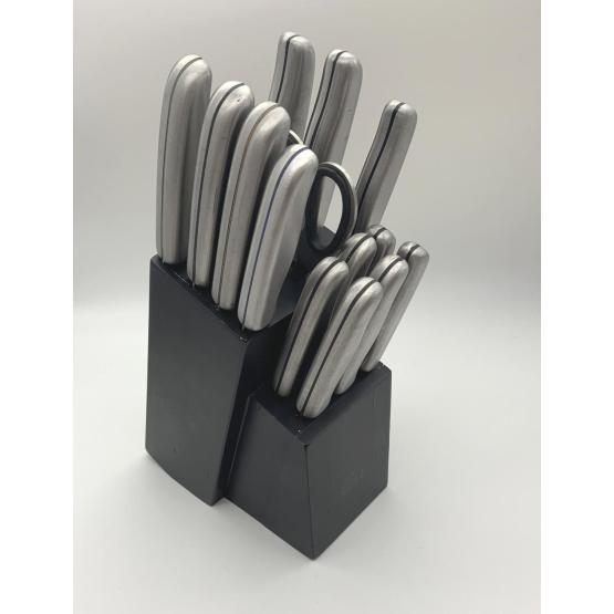 15pcs stainless steel handle knife set