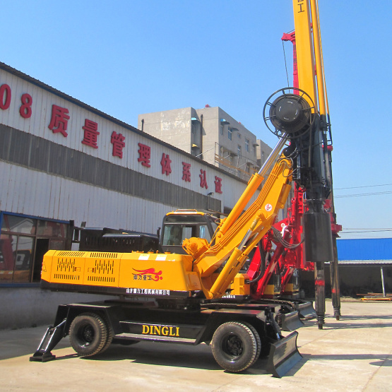 Hydraulic bore pile driver machine