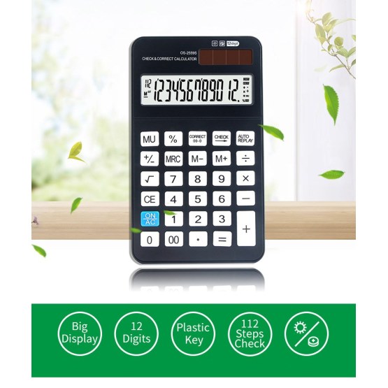 112 steps handheld calculators with two-way power