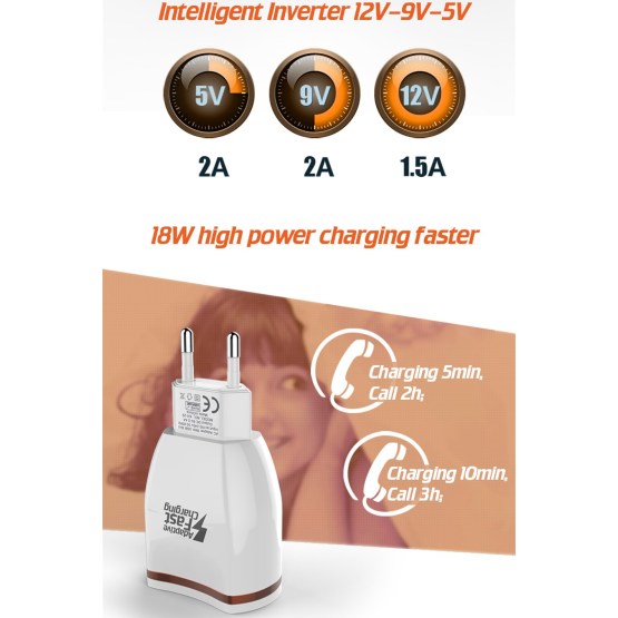 18W Quick Charge 2.0 Mobile Phone Charger