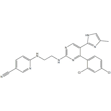 3-Pyridinecarbonitrile,6-[[2-[[4-(2,4-dichlorophenyl)-5-(5-methyl-1H-imidazol-2-yl)-2-pyrimidinyl]amino]ethyl]amino]- CAS 252917-06-9