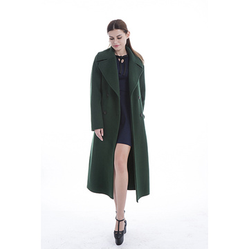 New styles green cashmere winter coat