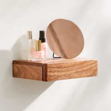 Wooden Wall shelf with Drawers