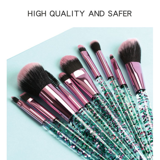 Crystal Rhinestone Makeup Brush Set Professional  Kit