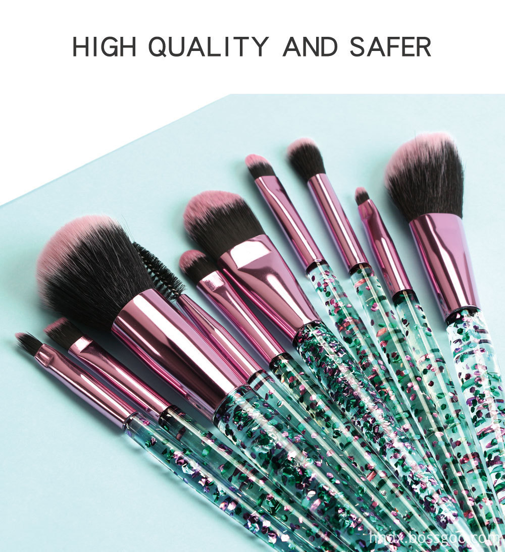 Crystal Rhinestone Makeup Brushes Set 2