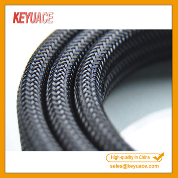 Black Cable Sleeve PET Expandable Braided Sleeving