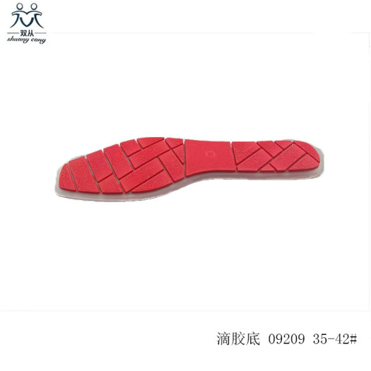 Red square toe sole