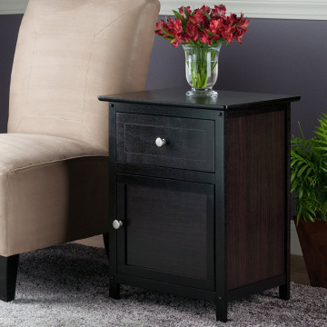 Brown Bedroom Cabinet with Drawers Night Stand Wood Beechwood End/Accent Table, Espresso