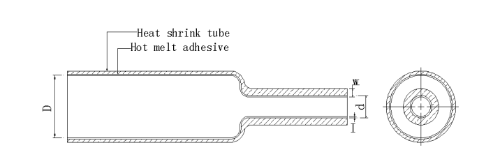 dual wall heat shrink tube dimension