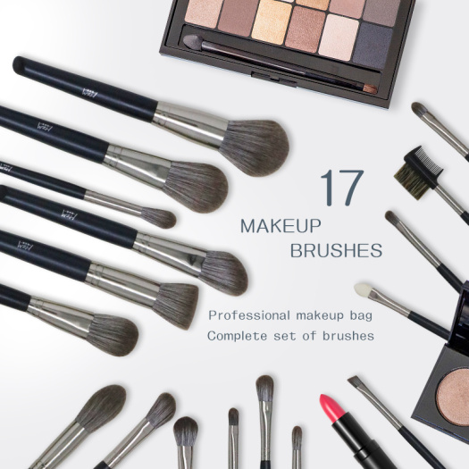 17Pcs Professional best quality makeup brush set