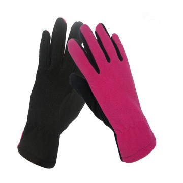 Custom Logo Printed Fleece Fitness Hand Gloves Women