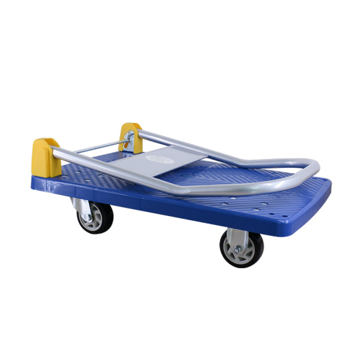 Blue Foldable Platform Trolley Cart