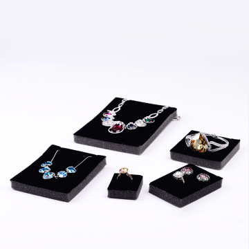 Folding jewelry set box with velvet insert