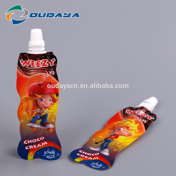 Food & Beverage Package Shaped Spout Juice Pouch