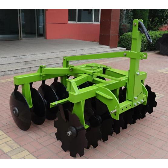 Tractor trailed disc rotary harrow with parts