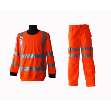 High visibility work suits for industrial workers