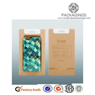 Recycled brown cell phone case box packaging retail