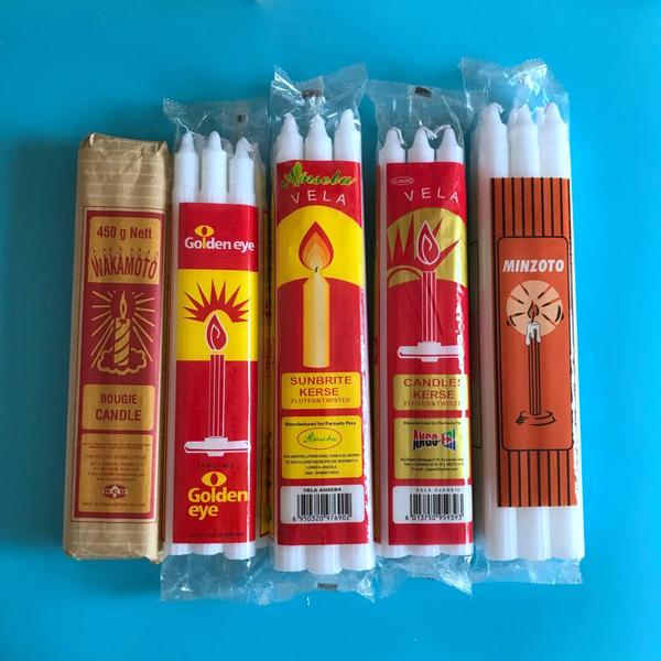 300G paraffin wax stick fluted candle velas