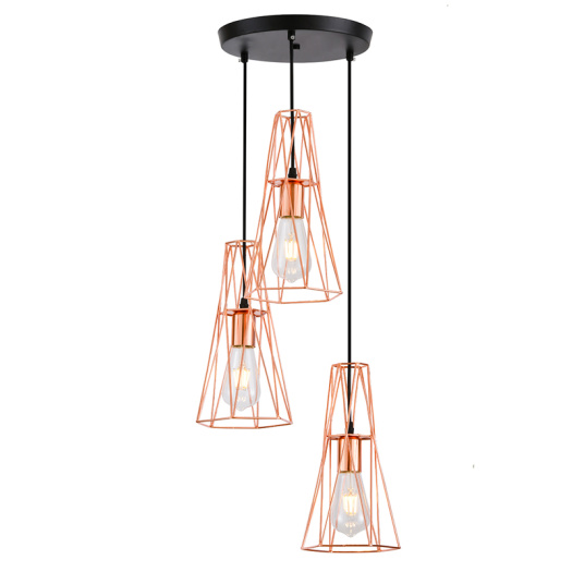 Metal Mesh Shade Ceiling Light with 3 lamps
