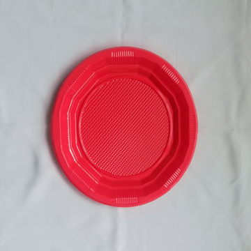 Wholesale Red PP Plastic Round Plate
